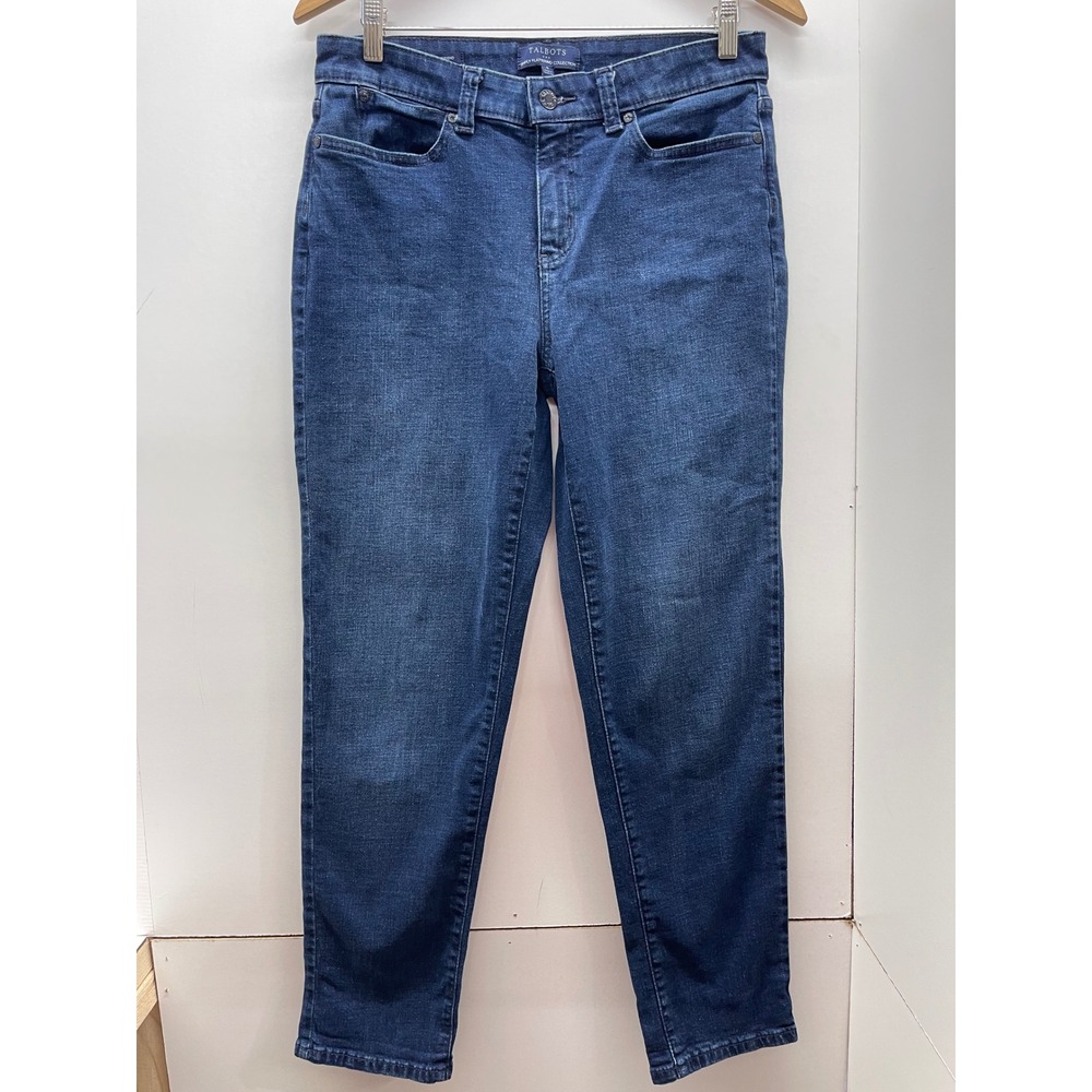 Talbots Simply Flattering Collection Boyfriend Jeans Medium Wash Blue Size 6